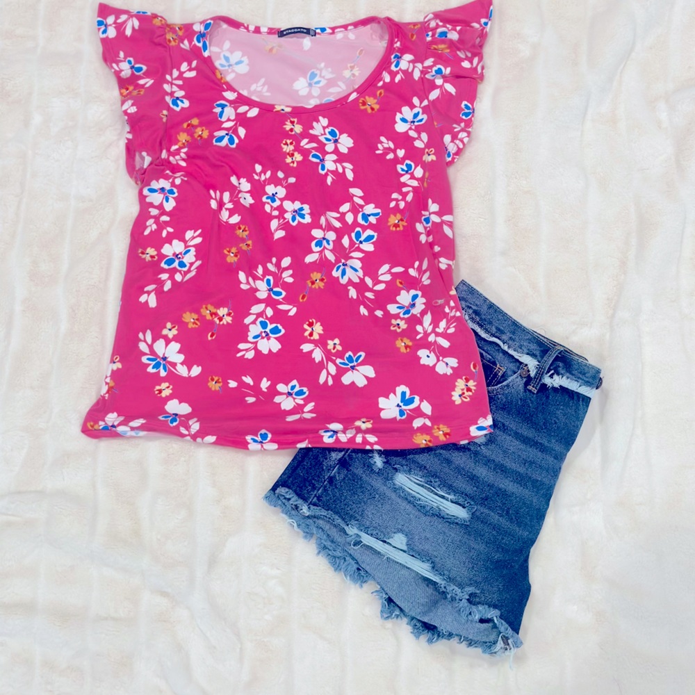Staccato Pink Floral Top